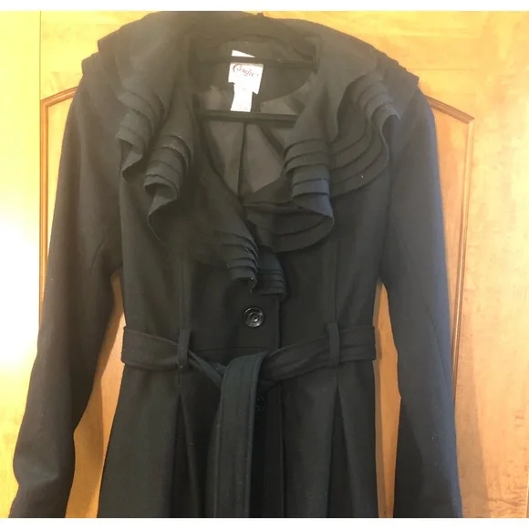 Candies ruffle collared coat Medium - Picture 8 of 13